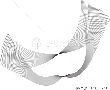 Geometric shape line with blend effect effect. Futuristic technology concept Geometric shape line with blend effect effect. Futuristic technology concept 134119741