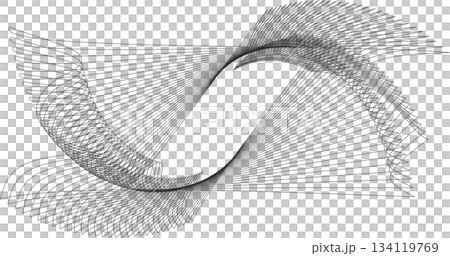 Geometric shape line with blend effect effect. Futuristic technology concept 134119769