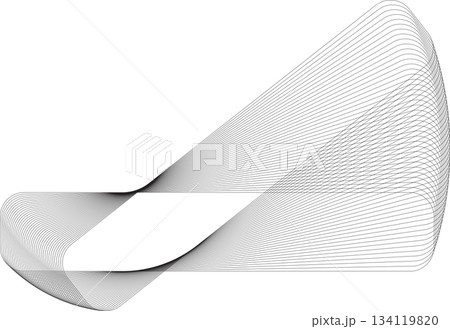 Geometric shape line with blend effect effect. Futuristic technology concept 134119820