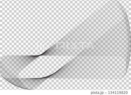 Geometric shape line with blend effect effect. Futuristic technology concept 134119820