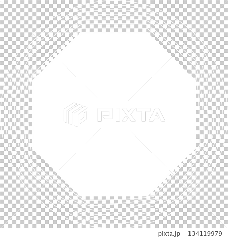 Polygon geometric frame blend to circle for creative designs, card, invitation 134119979