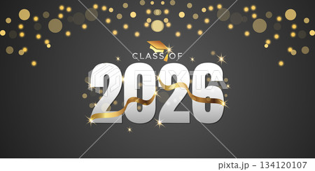 Metallic Silver Class of 2026 Graduation Banner with Sparkle and Elegant Style Metallic Silver Class of 2026 Graduation Banner with Sparkle and Elegant Style 134120107