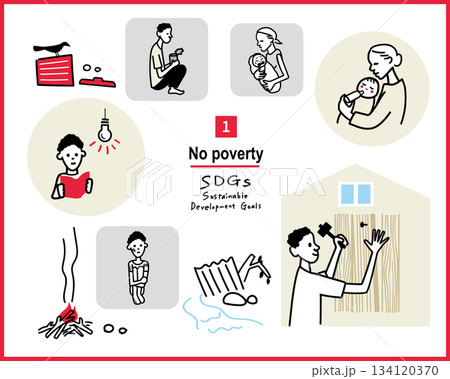 SDGsのイメージイラスト GOAL1 134120370