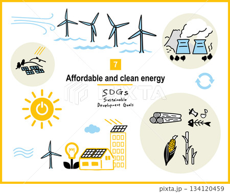 SDGsのイメージイラスト GOAL7 134120459