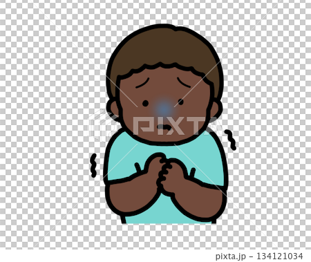 Scared black boy Scared black boy 134121034
