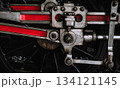 鉄道機関車のメカニカルパーツ・金属テクスチャ 134121145