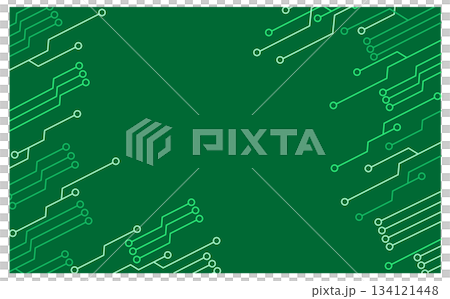 電子回路基盤背景イラスト素材 134121448