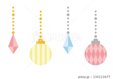 クリスマスオーナメントのかわいいイラスト 134121677