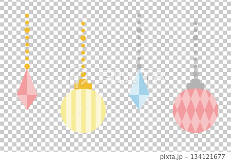 クリスマスオーナメントのかわいいイラスト 134121677