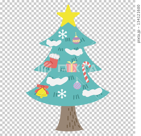 Cute illustration of Christmas tree Cute illustration of Christmas tree 134121680
