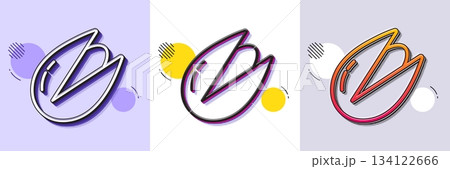 Pistachio nut line icon. Halftone dotted pattern. Gradient icon with grain shadow. Tasty nuts sign. Vegan food symbol. Line pistachio nut icon. Various designs. Vector Pistachio nut line icon. Halftone dotted pattern. Gradient icon with grain shadow. Tasty nuts sign. Vegan food symbol. Line pistachio nut icon. Various designs. Vector 134122666