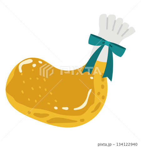 ローストチキン（チキンレッグ）のイラスト 134122940