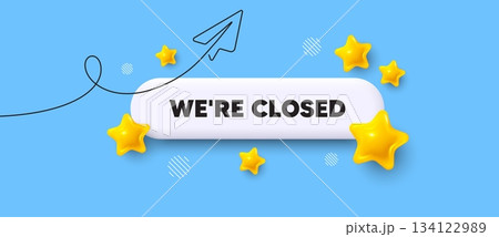 Closed search bar. Share plane line icon. We are closed. Business closure sign. Store bankruptcy symbol. Search button with 3d stars. Vector Closed search bar. Share plane line icon. We are closed. Business closure sign. Store bankruptcy symbol. Search button with 3d stars. Vector 134122989