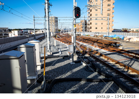 高架橋工事が進む鉄道 東京都 東村山駅周辺 2025.11　a-1 134123018