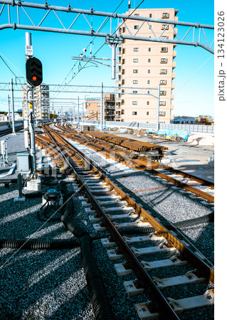 高架橋工事が進む鉄道 東京都 東村山駅周辺 2025.11 b-4 ライトカラー 高架橋工事が進む鉄道 東京都 東村山駅周辺 2025.11 b-4 ライトカラー 134123026