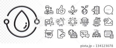 Global business, Cold-pressed oil and Destination flag line icons for web app. Glare of light effect. Message icon. Pack of Like hand, Discounts, Save planet pictogram icons. Vector 134123078