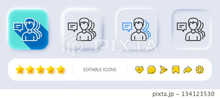 Group of Men line icon. Neumorphic, Flat shadow, 3d buttons. Human communication symbol. Teamwork sign. Line people icon. Social media icons. Vector Group of Men line icon. Neumorphic, Flat shadow, 3d buttons. Human communication symbol. Teamwork sign. Line people icon. Social media icons. Vector 134123530