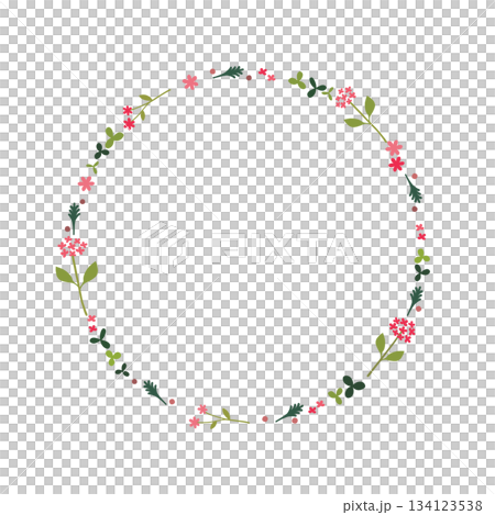 Round floral frame 134123538