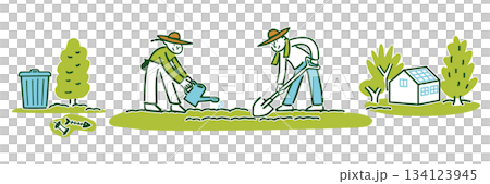 地球の環境問題を大切に考える人々　農業 134123945