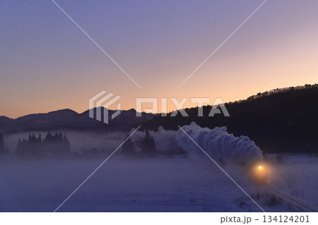 雪景色の磐越西線SL 雪景色の磐越西線SL 134124201