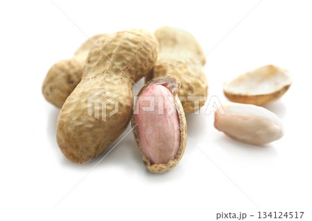 ピーナッツ、白バック 134124517