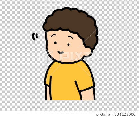 Nodding Asian boy Nodding Asian boy 134125006