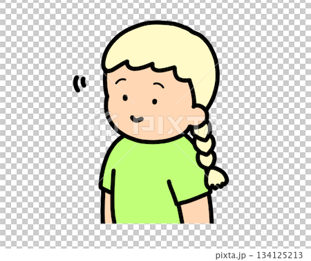 Nodding blonde girl Nodding blonde girl 134125213