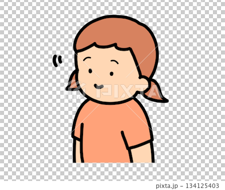 點頭的棕髮女孩 點頭的棕髮女孩 134125403