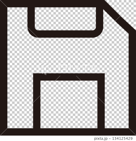 Simple floppy disk save icon Simple floppy disk save icon 134125429