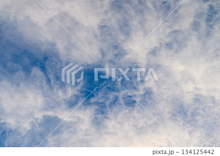 A Beautiful Vast Blue Sky Filled with Wispy White Clouds and Endless Possibilities Ahead A Beautiful Vast Blue Sky Filled with Wispy White Clouds and Endless Possibilities Ahead 134125442
