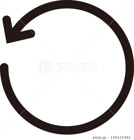 循環矢印を使った更新アイコン 134125481