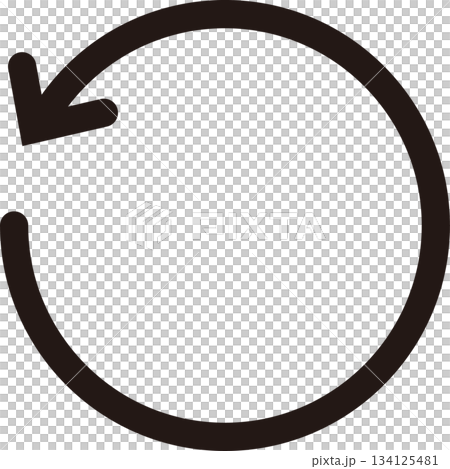 循環矢印を使った更新アイコン 134125481