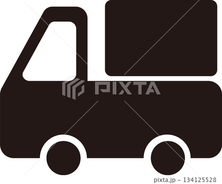 線画のトラックアイコン 134125528