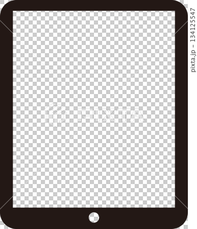 線画のタブレット端末アイコン 134125547