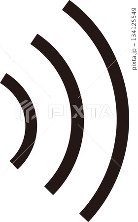 線画の電波マークアイコン 134125549