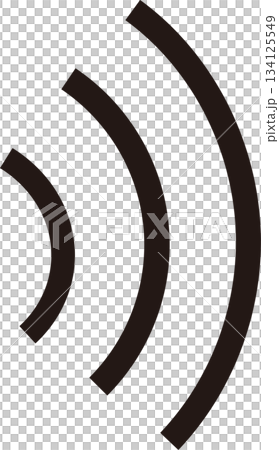 線画の電波マークアイコン 134125549