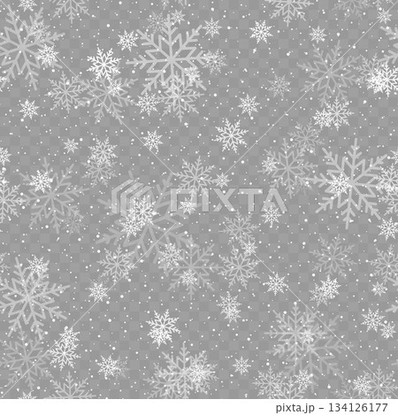 Realistic Falling White Snow Overlay Texture on Transparent Background. Vector Realistic Falling White Snow Overlay Texture on Transparent Background. Vector 134126177