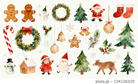 seamless pattern with new year elements 134126320