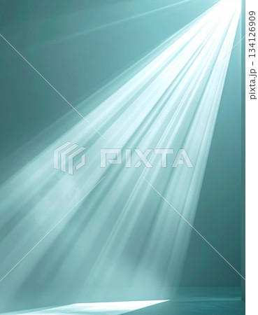 Aquamarine Light Rays Shining Down From Above...のイラスト素材 [134126909] - PIXTA