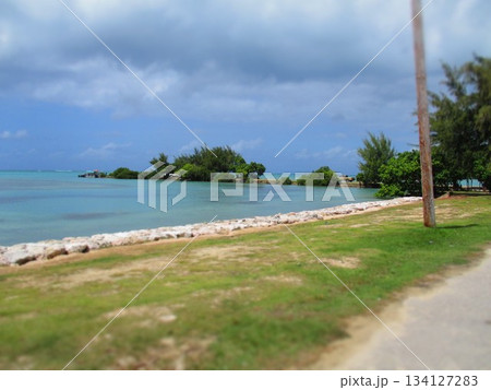 北マリアナ諸島　サイパン島　海　ジオラマ風 134127283