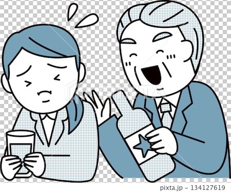 アルハラに困る女性社員 134127619