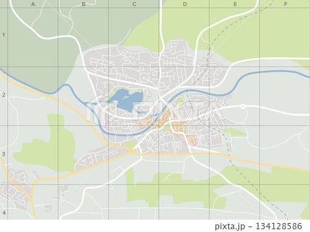 Close-up of world map structure 134128586