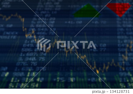Digitally generated image of stock market chart 134128731