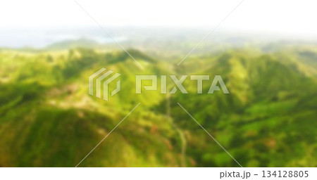 Panoramic view of green mountains 134128805