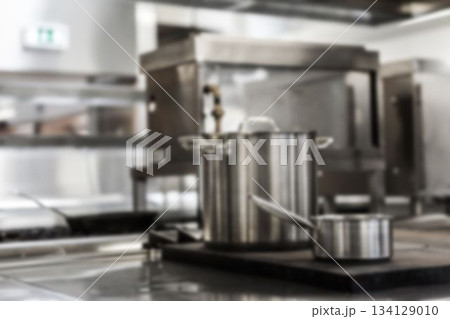 Utensils in commercial kitchen 134129010