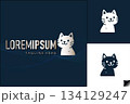 vector template for cats 134129247