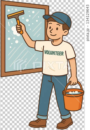 Cleaning School Windows 134129643