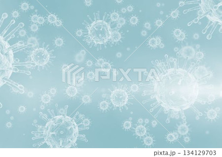 Three dimension image of micro organism illustration 134129703