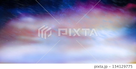Aurora night sky in purple 134129775