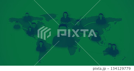 Business executive with connecting lines Business executive with connecting lines 134129779